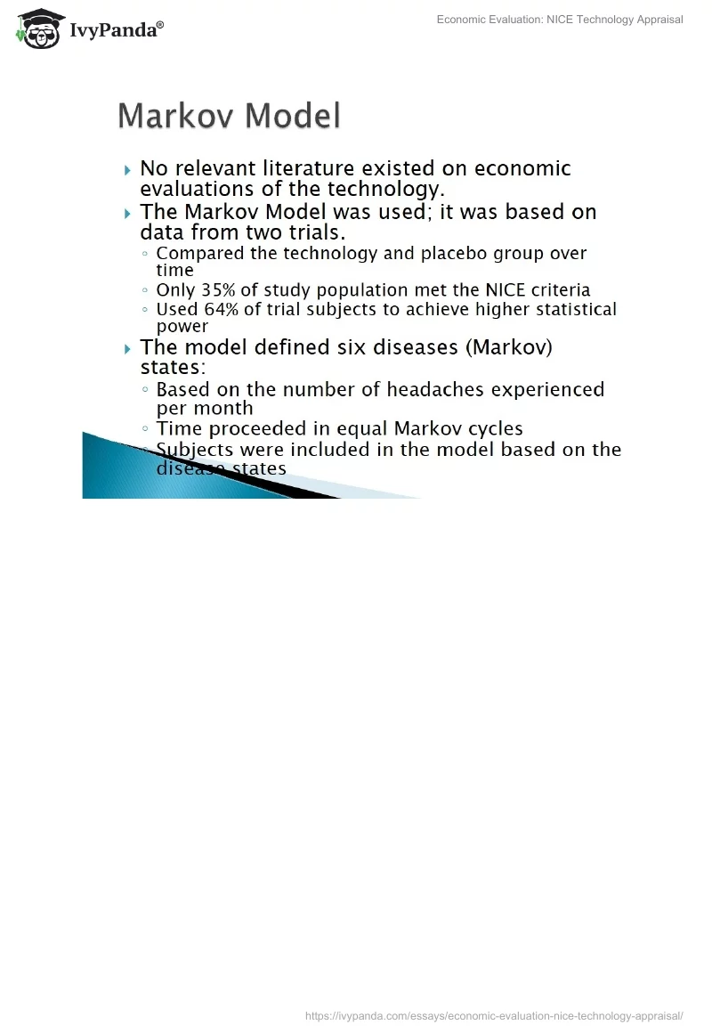 Economic Evaluation: NICE Technology Appraisal. Page 4