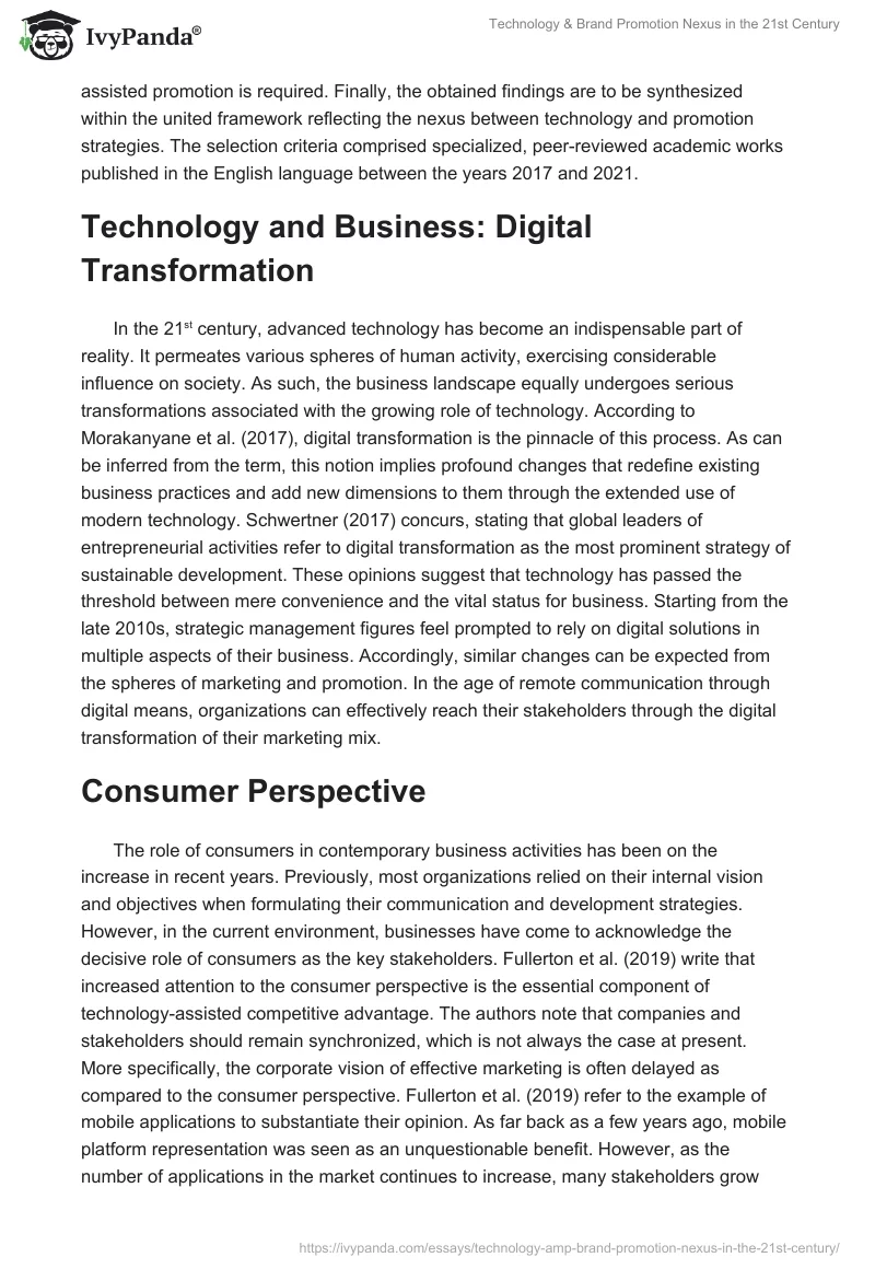Technology & Brand Promotion Nexus in the 21st Century. Page 2