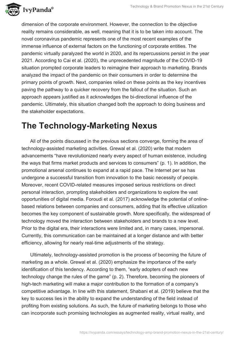 Technology & Brand Promotion Nexus in the 21st Century. Page 4
