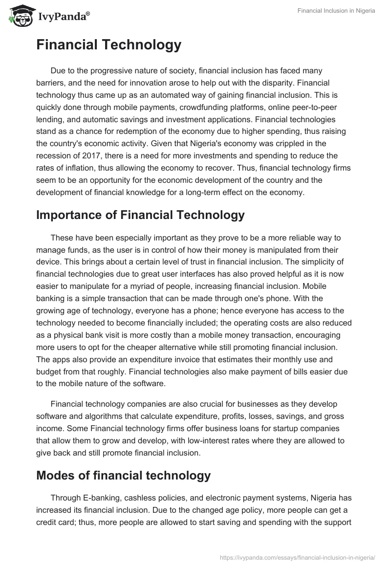 Financial Inclusion in Nigeria. Page 4