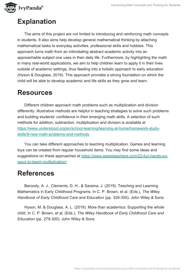 Introducing Math Concepts and Thinking for Students. Page 4