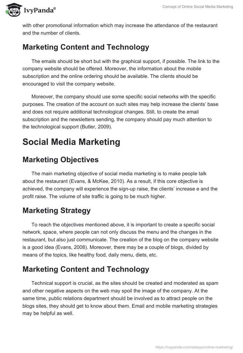 Concept of Online Social Media Marketing . Page 3