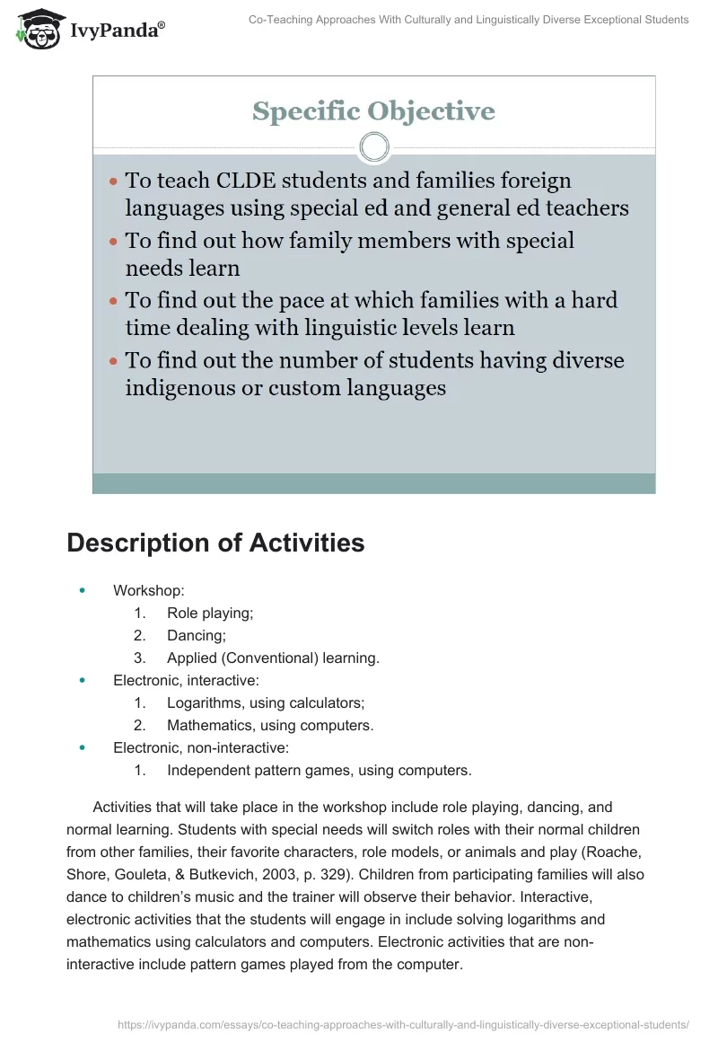 Co-Teaching Approaches With Culturally and Linguistically Diverse Exceptional Students. Page 4