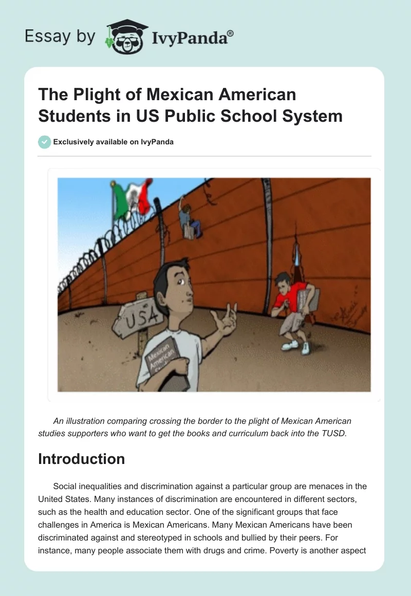 The Plight of Mexican American Students in US Public School System. Page 1