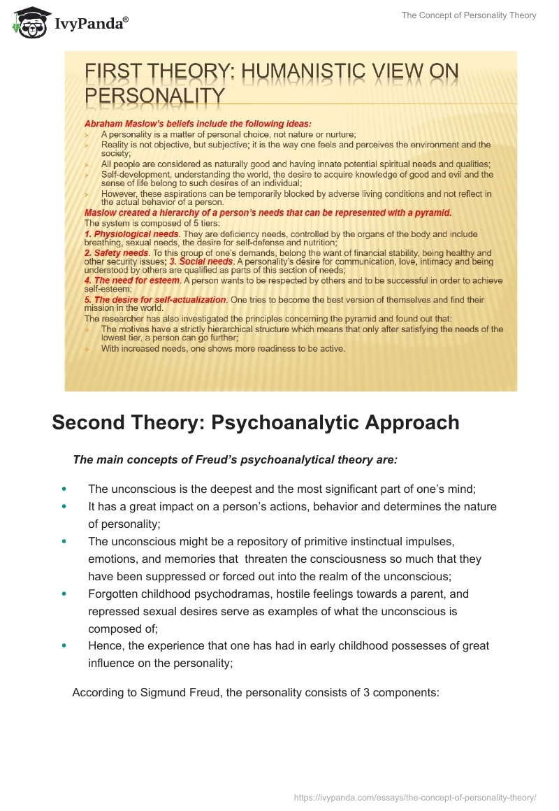 The Concept of Personality Theory. Page 4