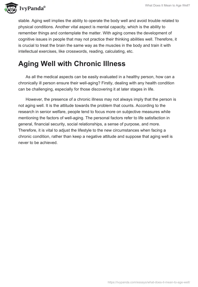 What Does It Mean to Age Well?. Page 2