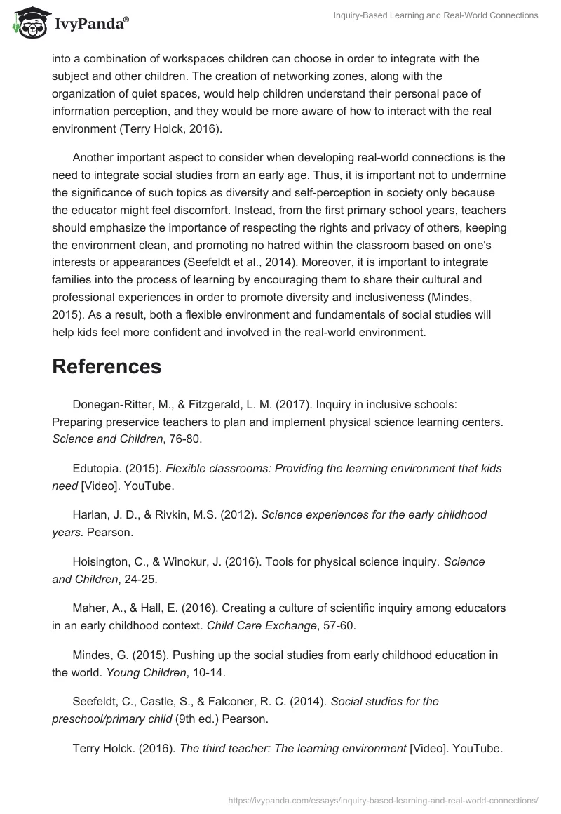 Inquiry-Based Learning and Real-World Connections. Page 2