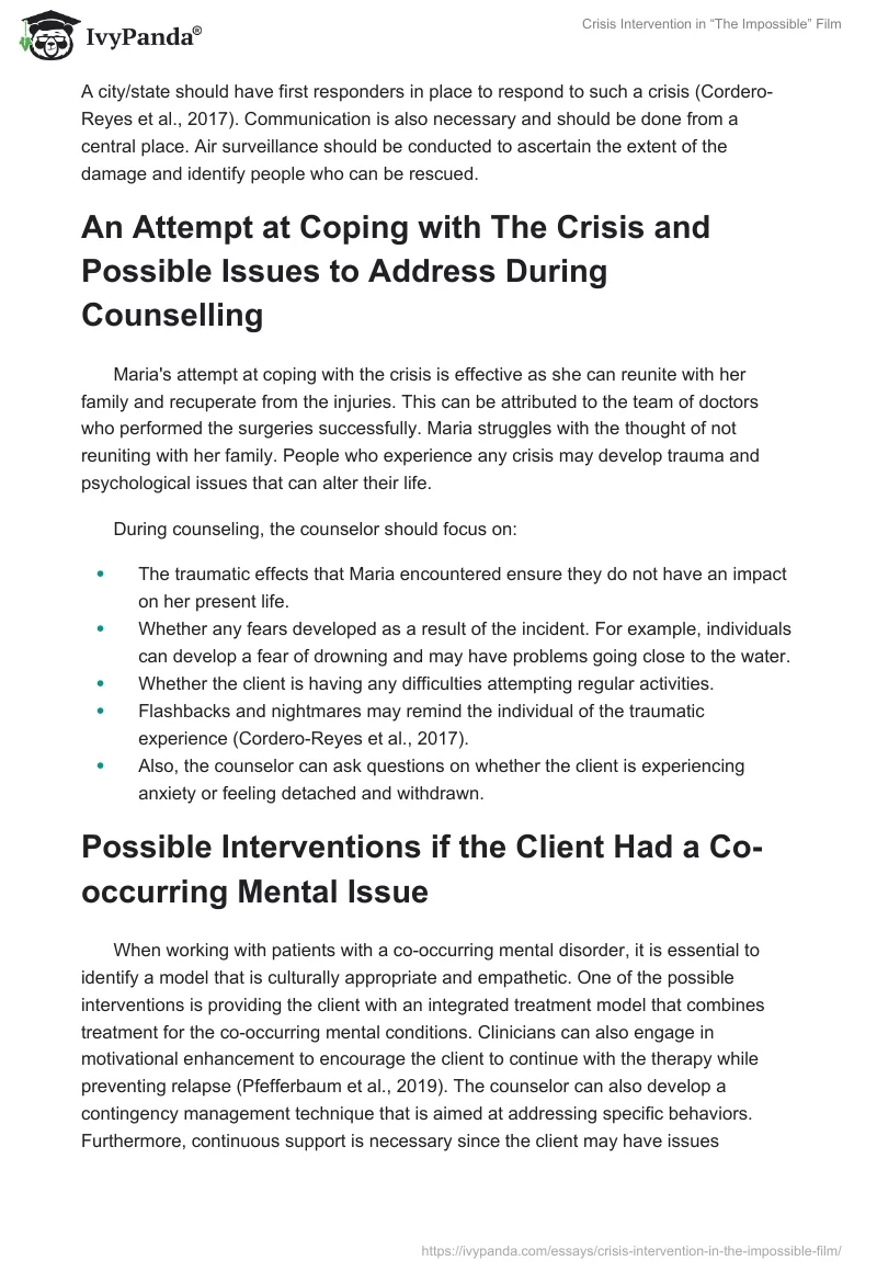 Crisis Intervention in “The Impossible” Film. Page 3