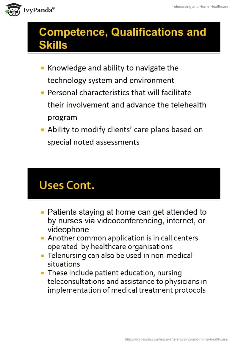 Telenursing and Home Healthcare. Page 5