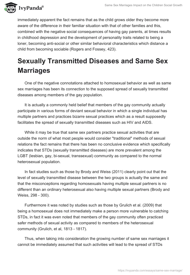 Same Sex Marriages Impact on the Children Social Growth. Page 3