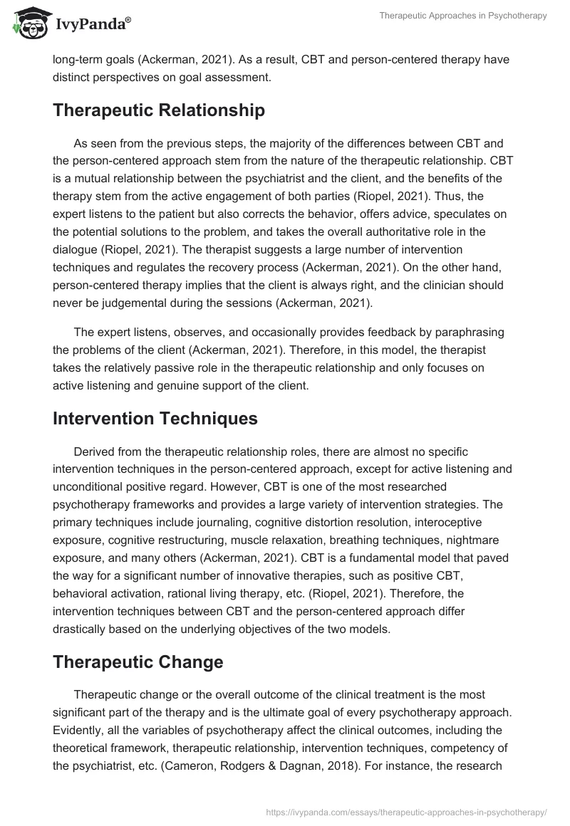 Therapeutic Approaches in Psychotherapy. Page 4