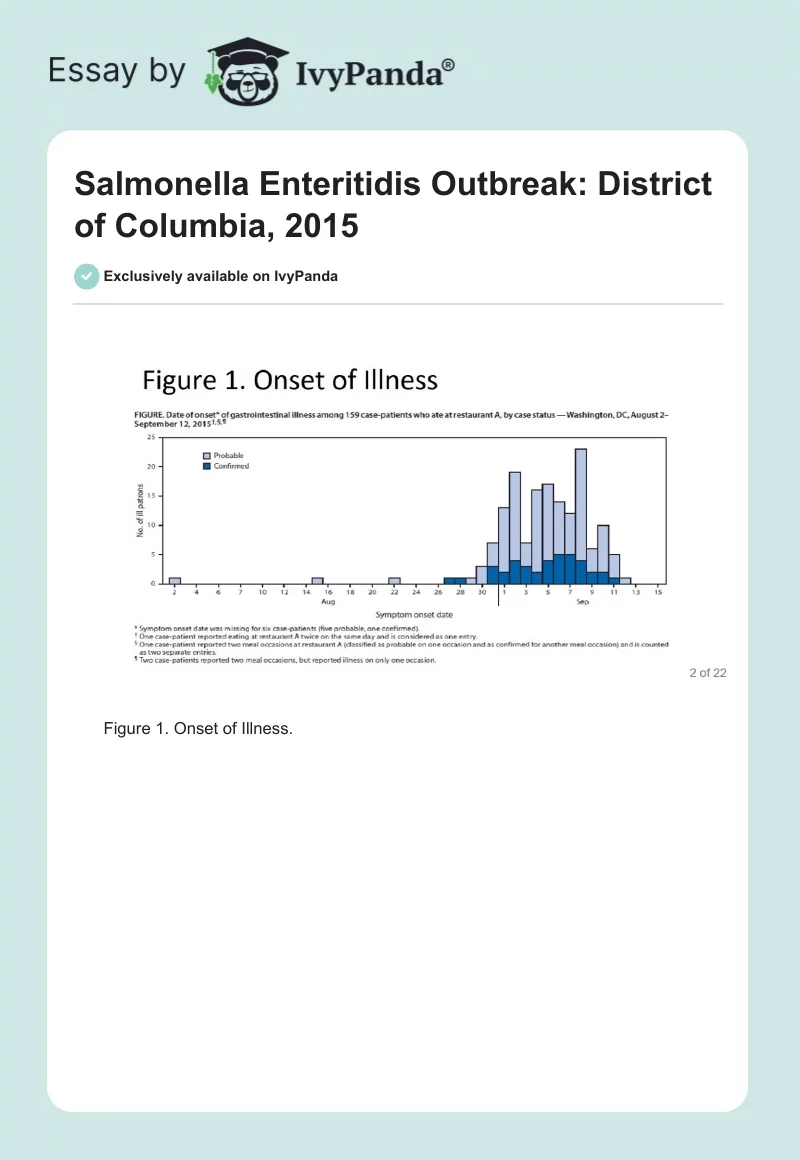 Salmonella Enteritidis Outbreak: District of Columbia, 2015. Page 1