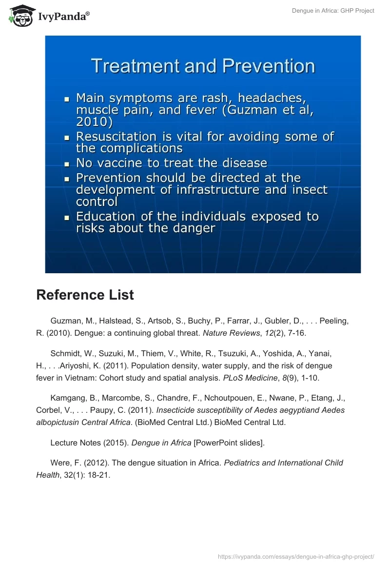 Dengue in Africa: GHP Project. Page 5
