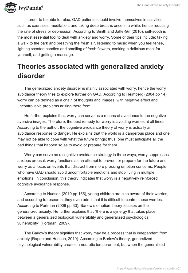 The Generalized Anxiety Disorder. Page 3