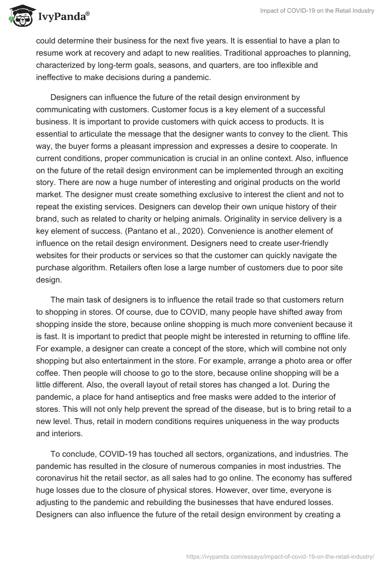 Impact of COVID-19 on the Retail Industry. Page 3