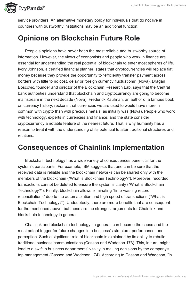 Chainlink Technology and Its Importance. Page 4