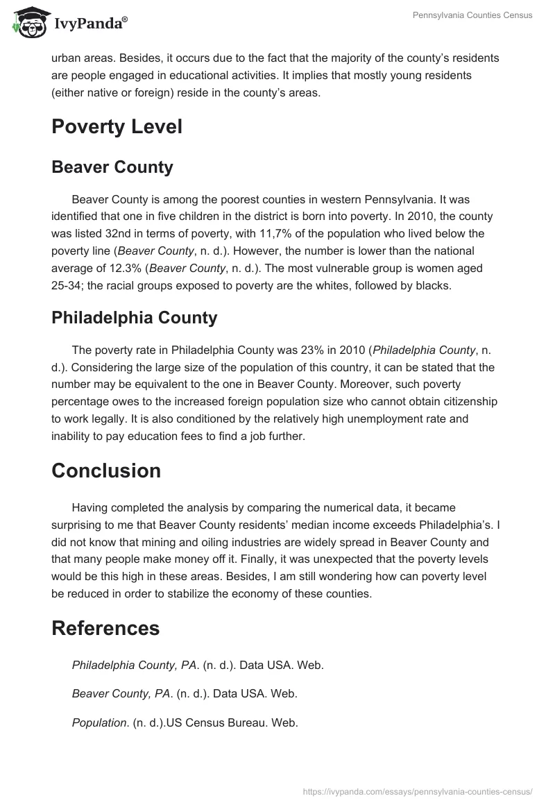 Pennsylvania Counties Census. Page 4