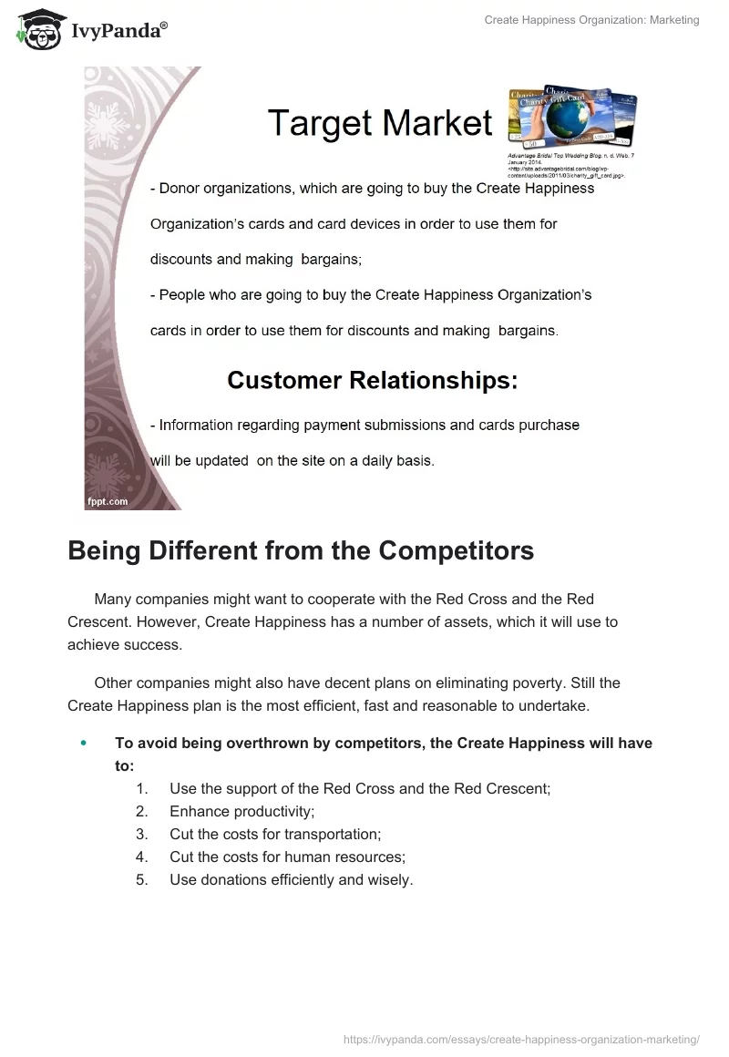 Create Happiness Organization: Marketing. Page 4