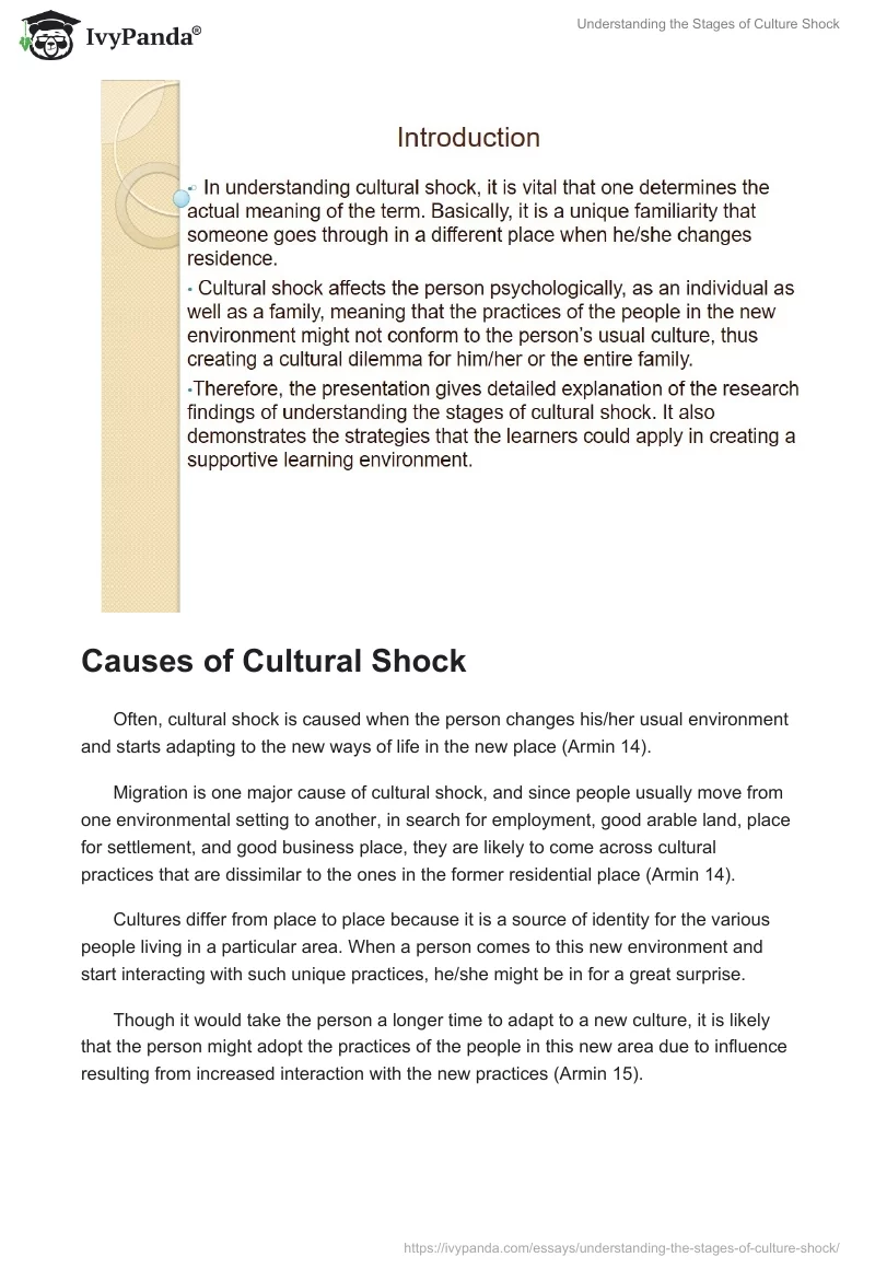 Understanding the Stages of Culture Shock. Page 2