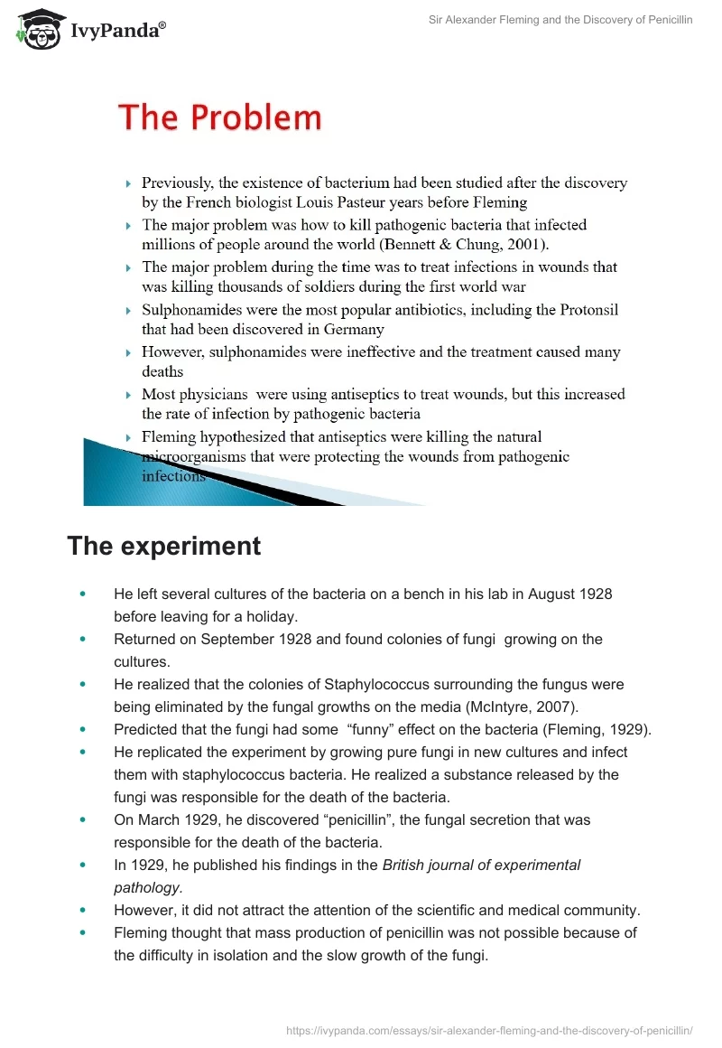 Sir Alexander Fleming and the Discovery of Penicillin. Page 3
