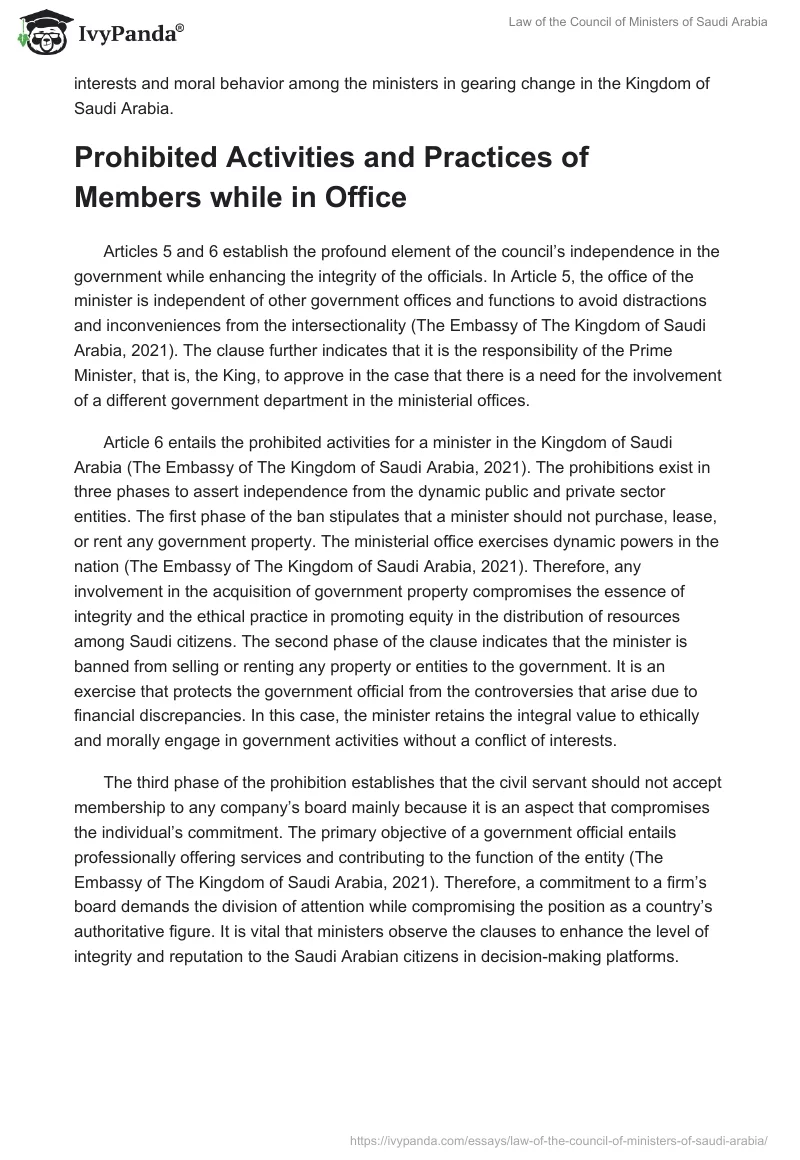 Law of the Council of Ministers of Saudi Arabia. Page 3