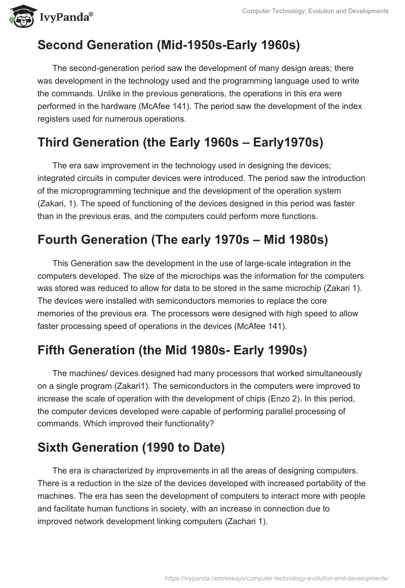 Computer Technology: Evolution and Developments. Page 2