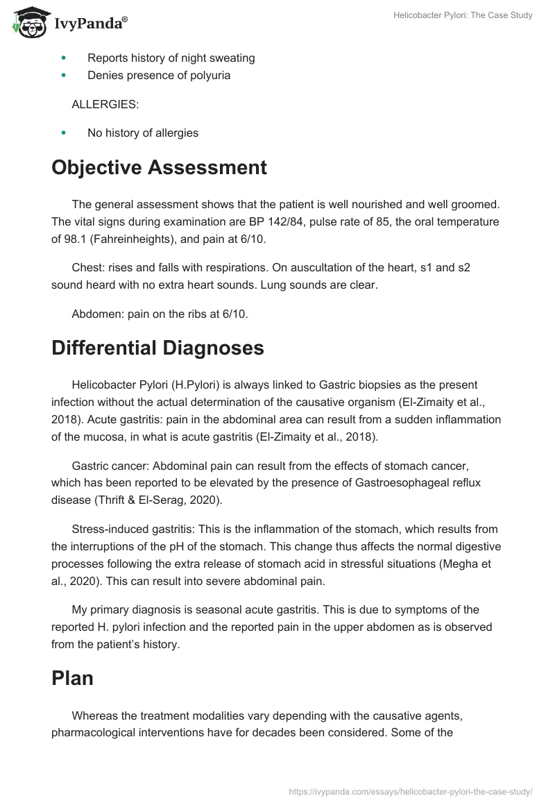 Helicobacter Pylori: The Case Study. Page 4