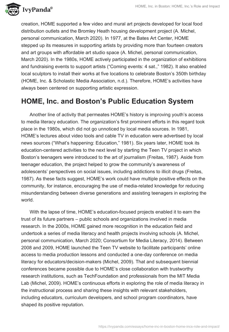 HOME, Inc. in Boston: HOME, Inc.’s Role and Impact. Page 2