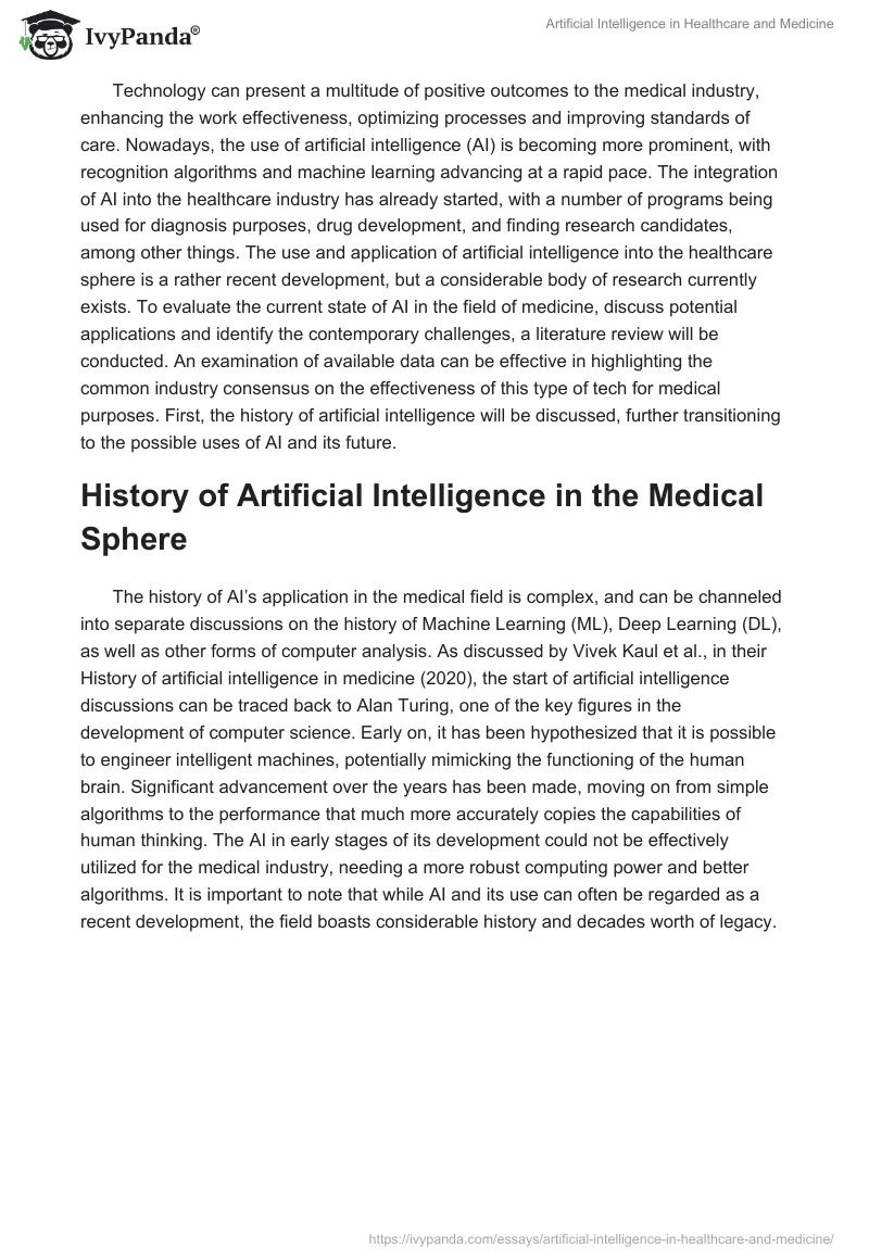 Artificial Intelligence in Healthcare and Medicine. Page 2