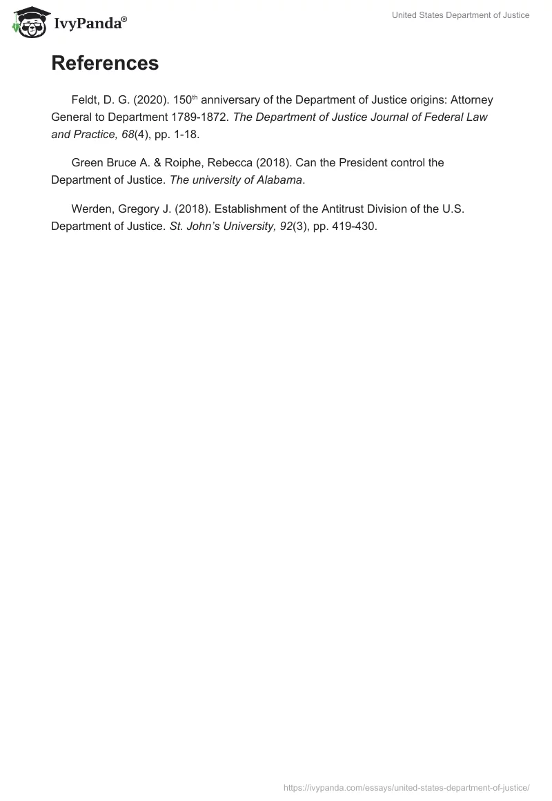 United States Department of Justice. Page 4