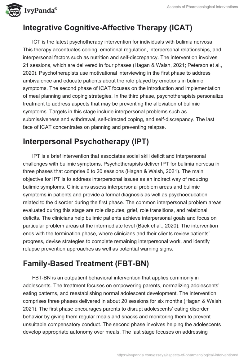 Aspects of Pharmacological Interventions. Page 3