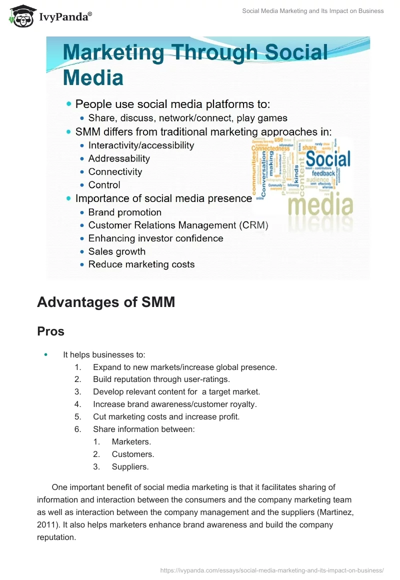 Social Media Marketing and Its Impact on Business. Page 4