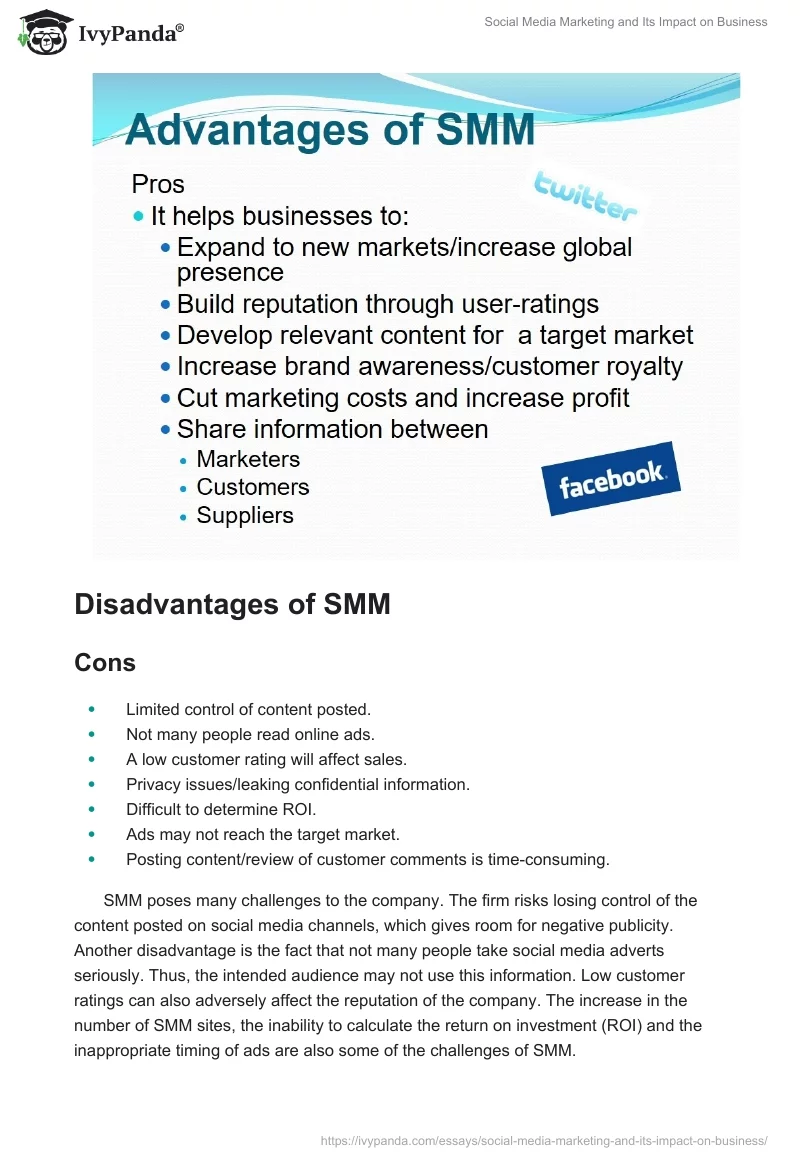 Social Media Marketing and Its Impact on Business. Page 5