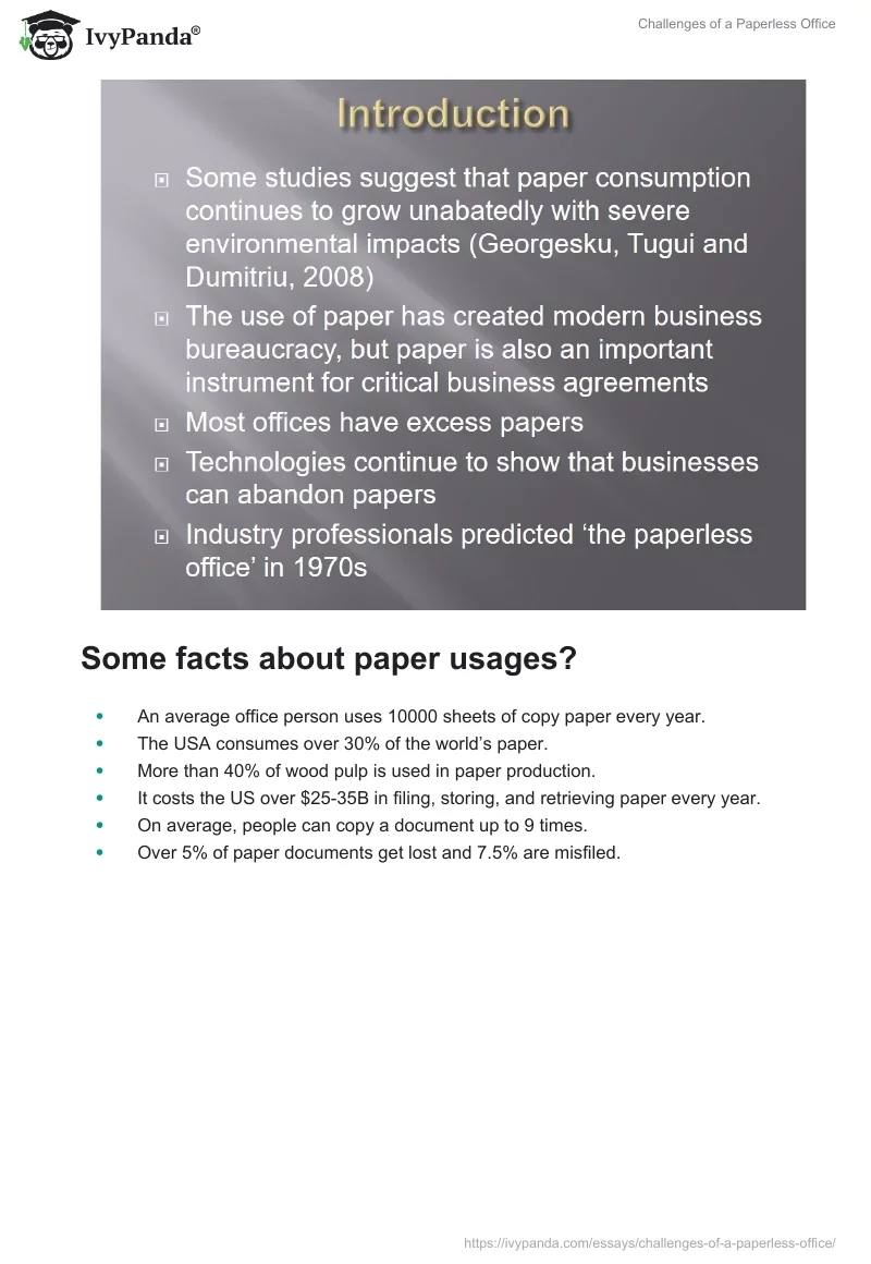 Challenges of a Paperless Office. Page 2