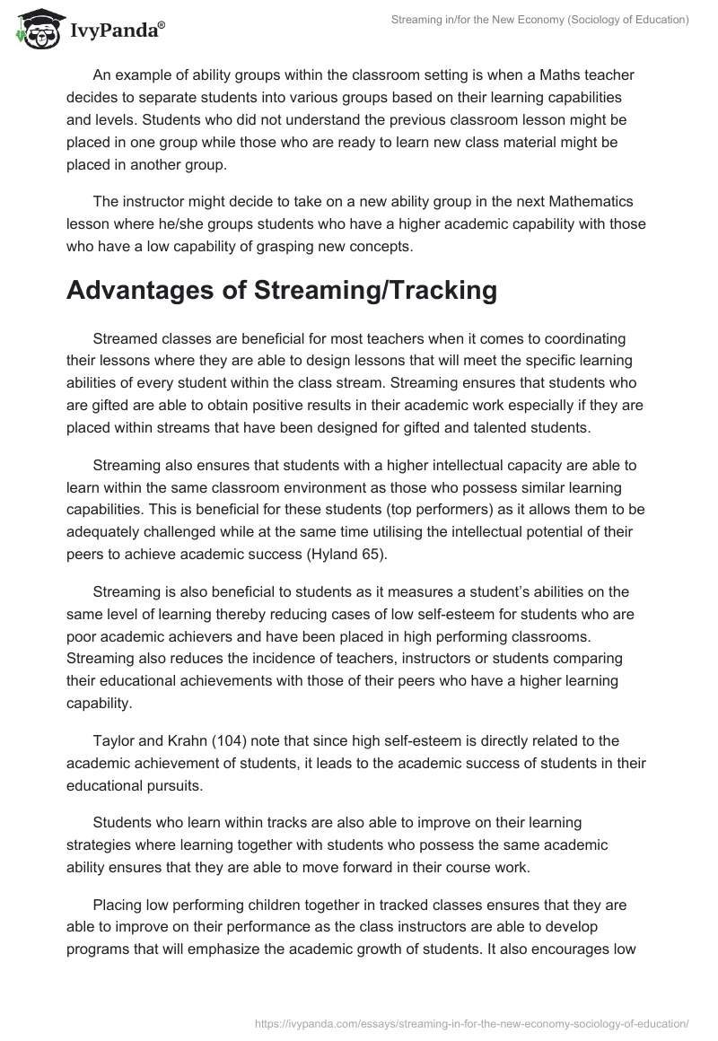 Streaming in/for the New Economy (Sociology of Education). Page 2