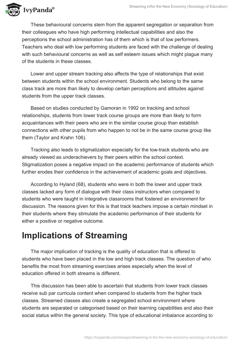 Streaming in/for the New Economy (Sociology of Education). Page 4