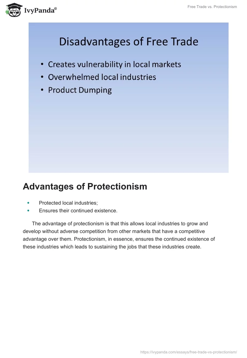 Free Trade vs. Protectionism. Page 5