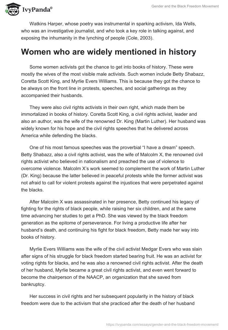 Gender and the Black Freedom Movement. Page 3