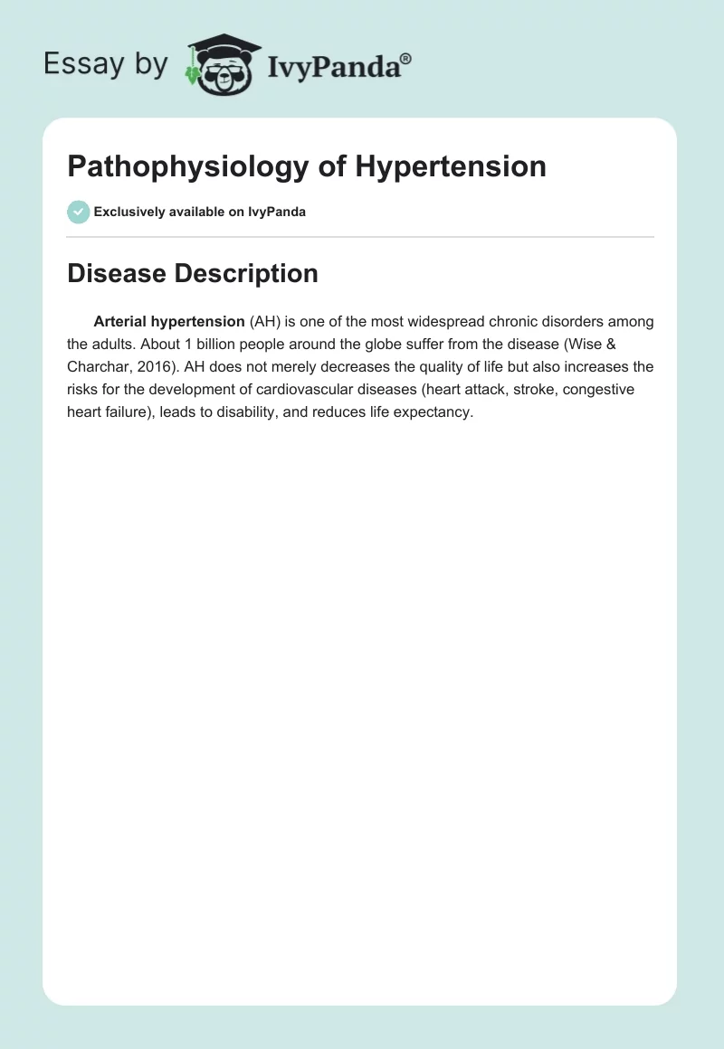 Pathophysiology of Hypertension. Page 1