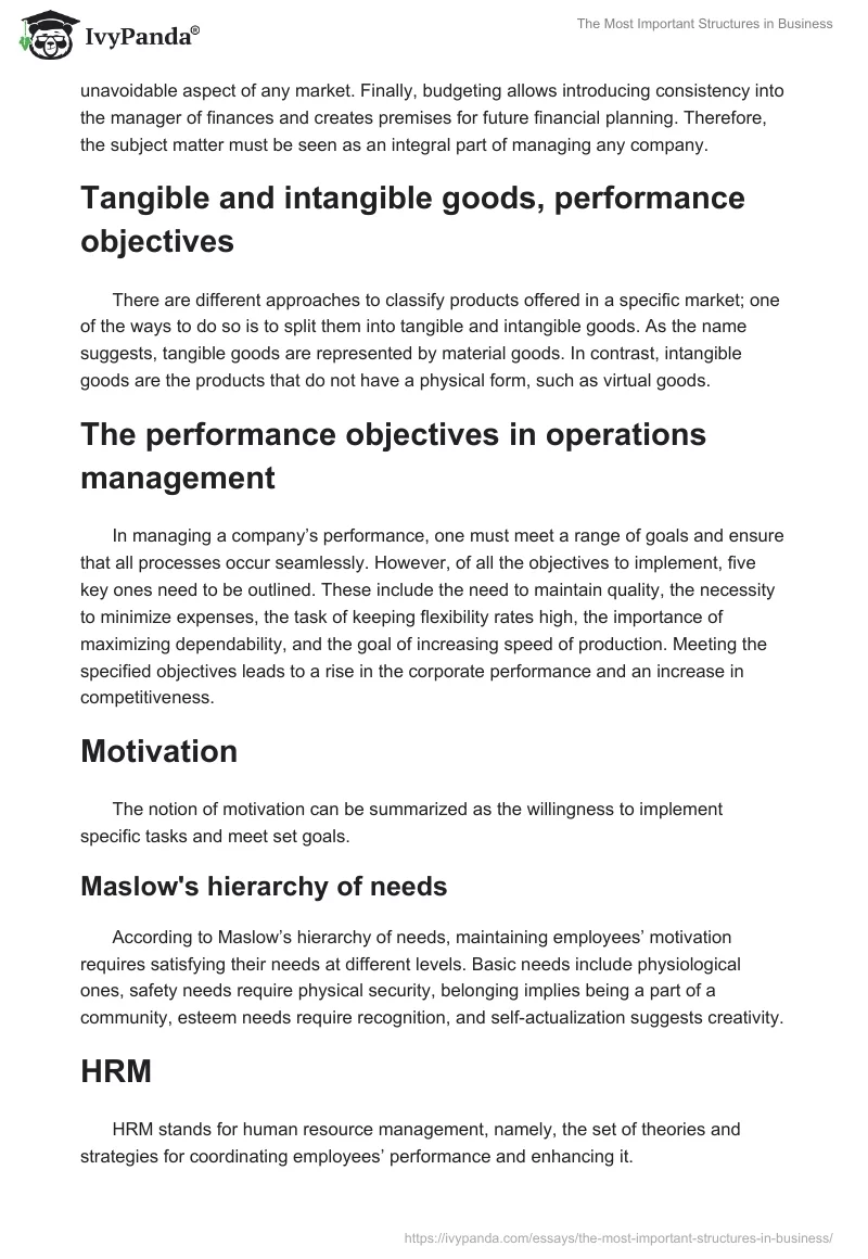 The Most Important Structures in Business. Page 4