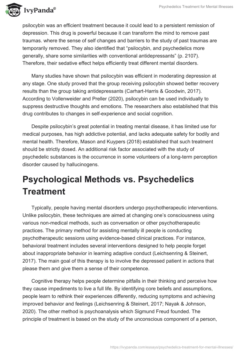 Psychedelics Treatment for Mental Illnesses. Page 2