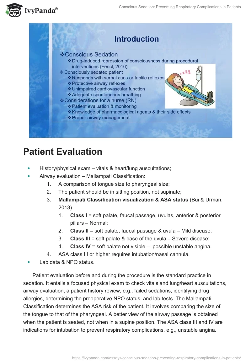 Conscious Sedation: Preventing Respiratory Complications in Patients. Page 2
