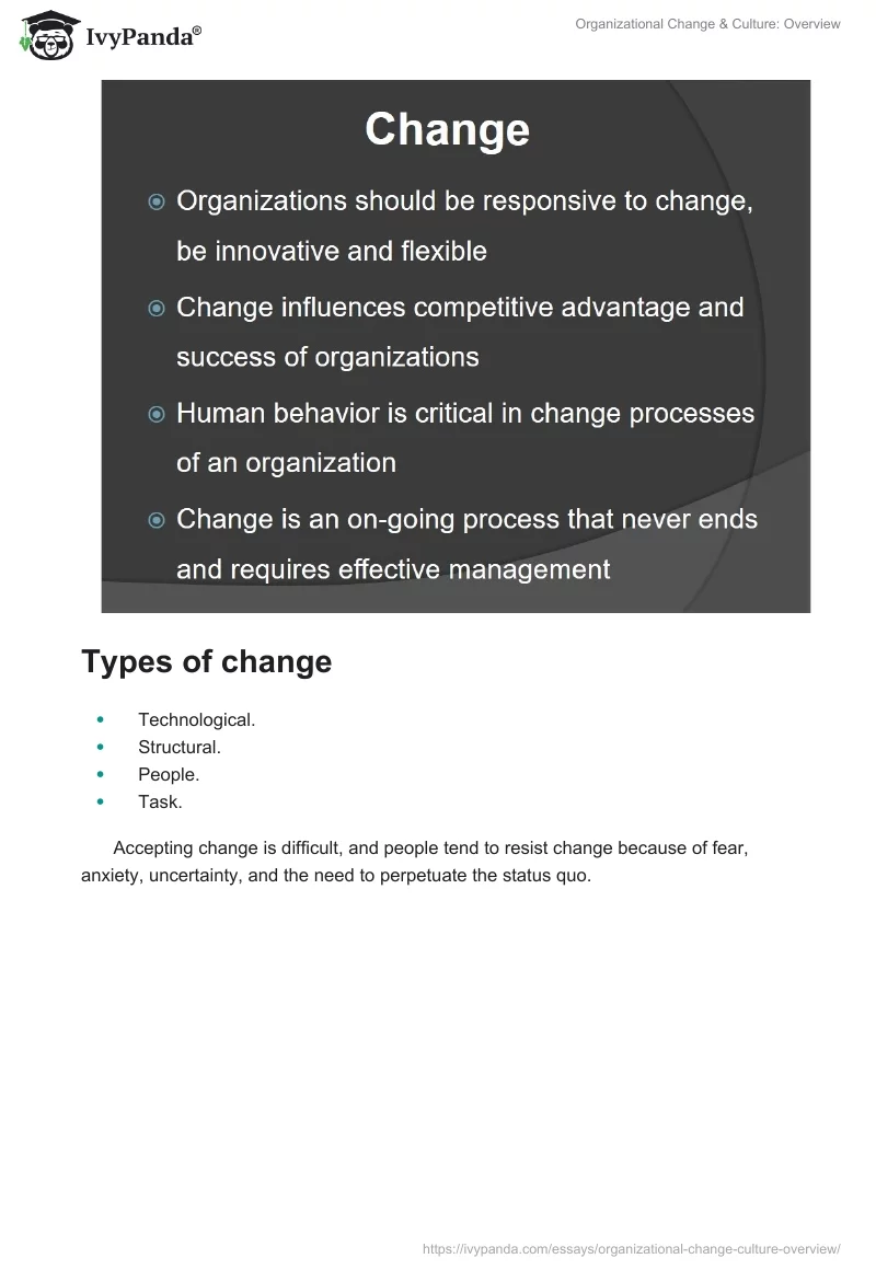 Organizational Change & Culture: Overview. Page 2