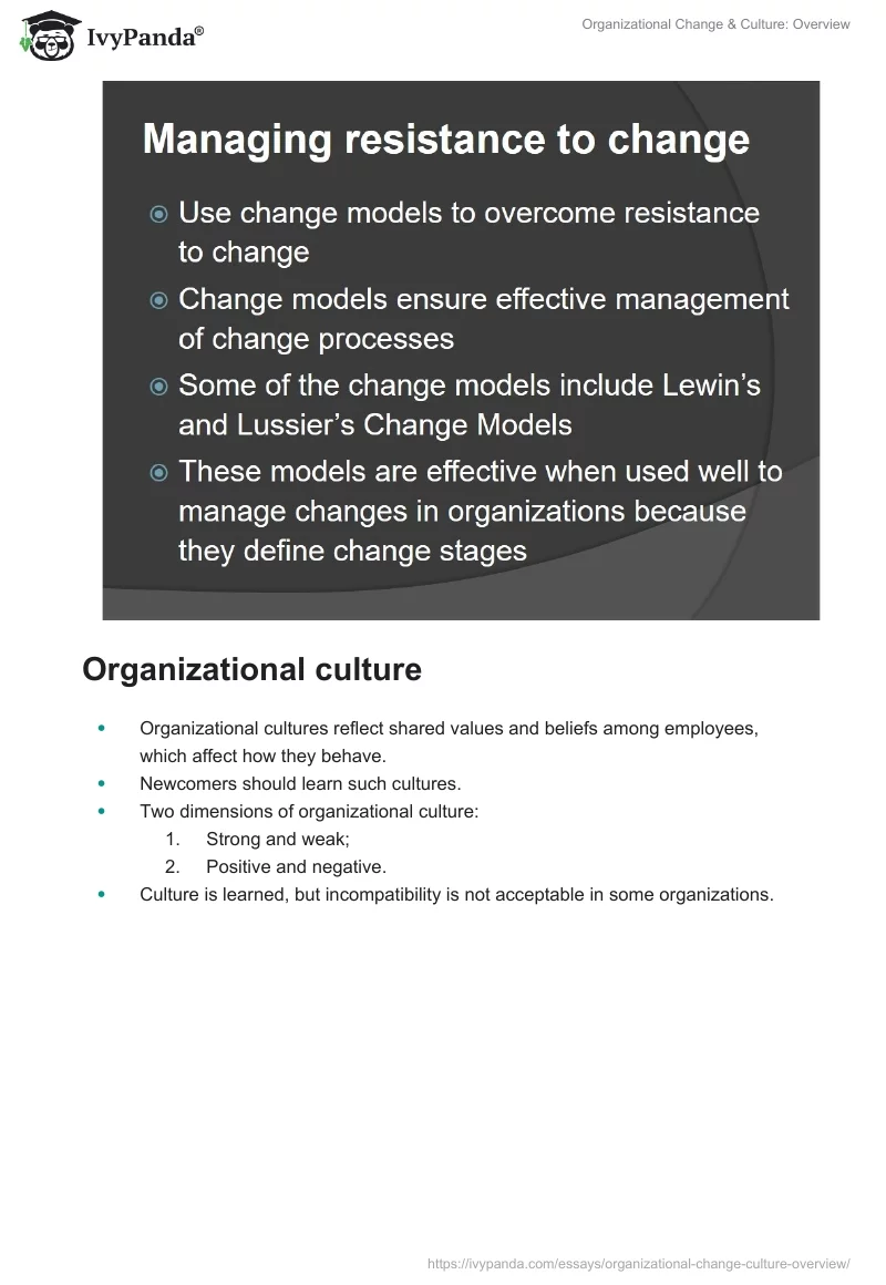 Organizational Change & Culture: Overview. Page 4