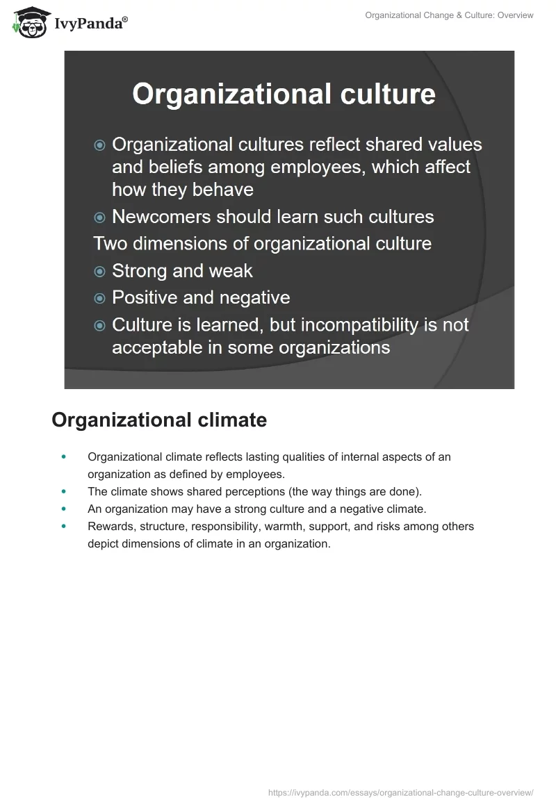 Organizational Change & Culture: Overview. Page 5