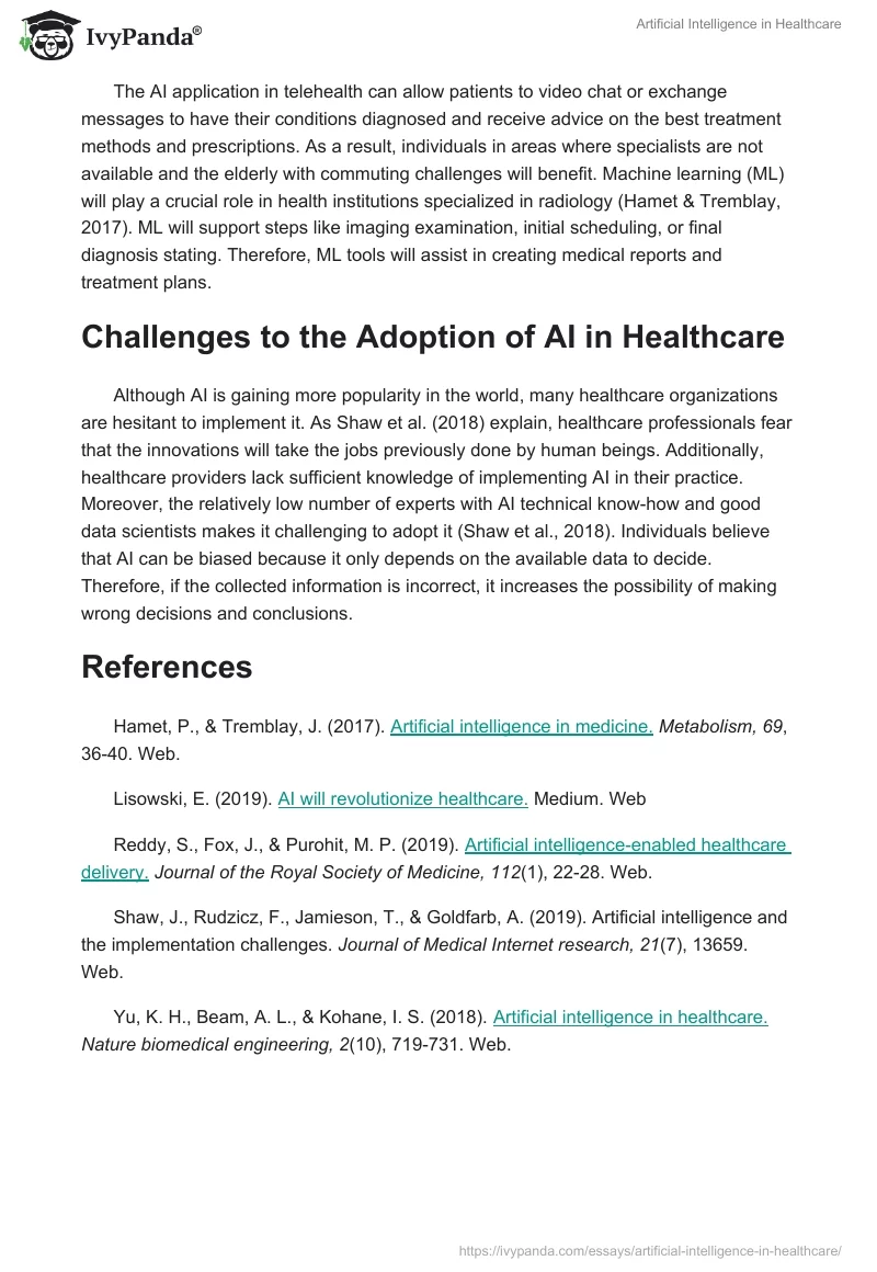 Artificial Intelligence in Healthcare. Page 2