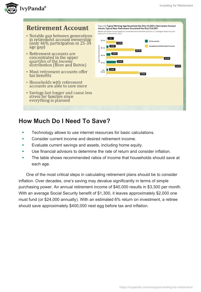 Investing for Retirement. Page 5