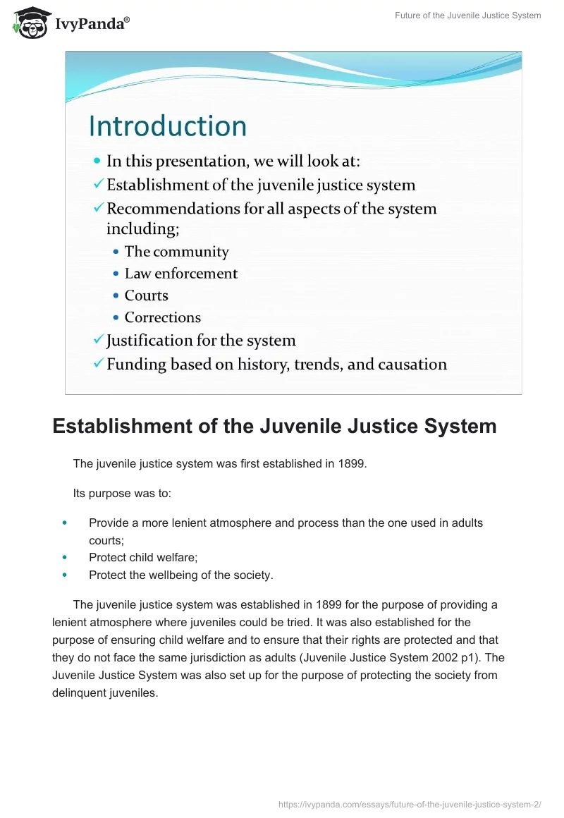 Future of the Juvenile Justice System. Page 2