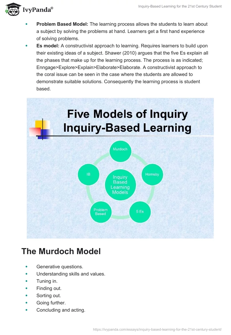 Inquiry-Based Learning for the 21st Century Student. Page 4