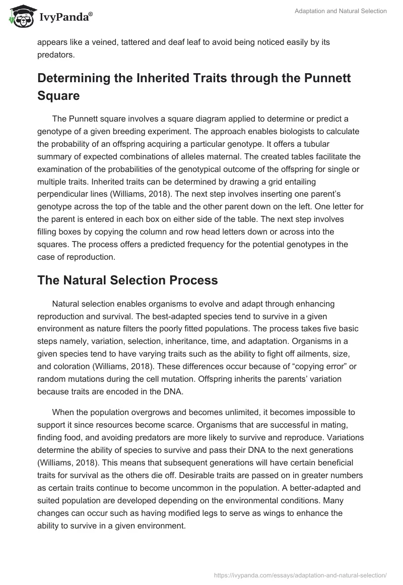 Adaptation and Natural Selection. Page 3